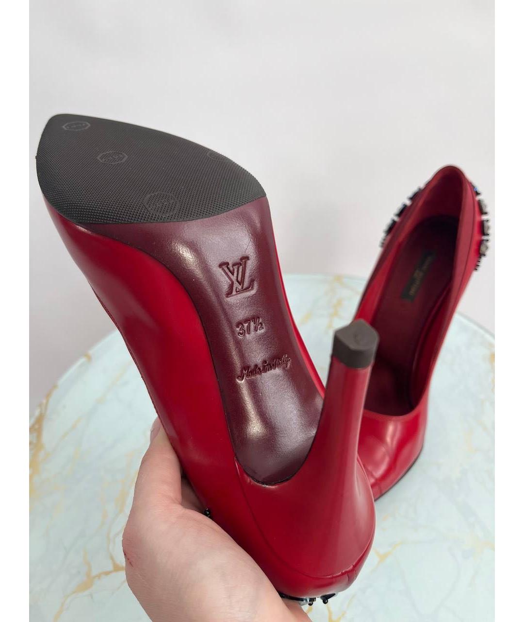 LOUIS VUITTON PRE-OWNED Красные кожаные туфли, фото 5
