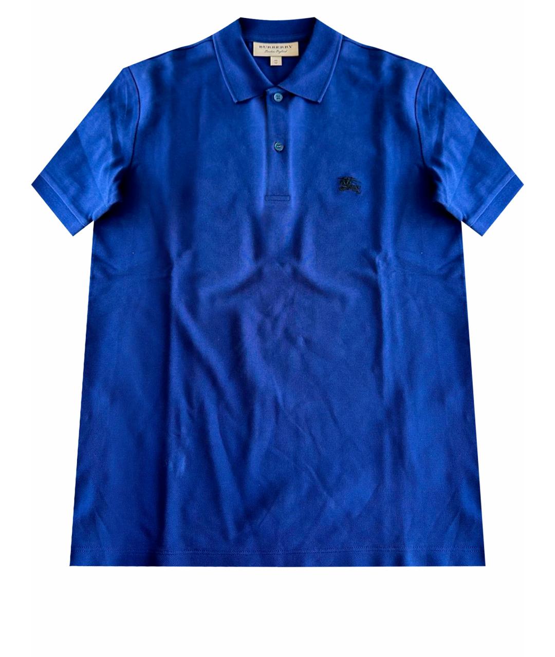 BURBERRY Голубая хлопковая футболка, фото 1