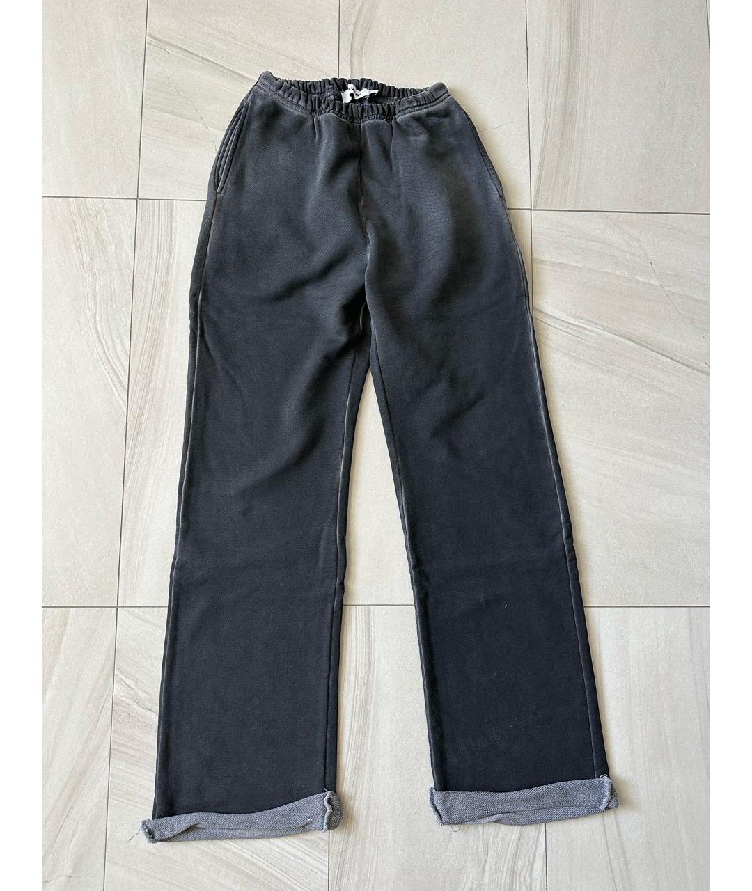 PERVERT Серые хлопковые брюки широкие, фото 3