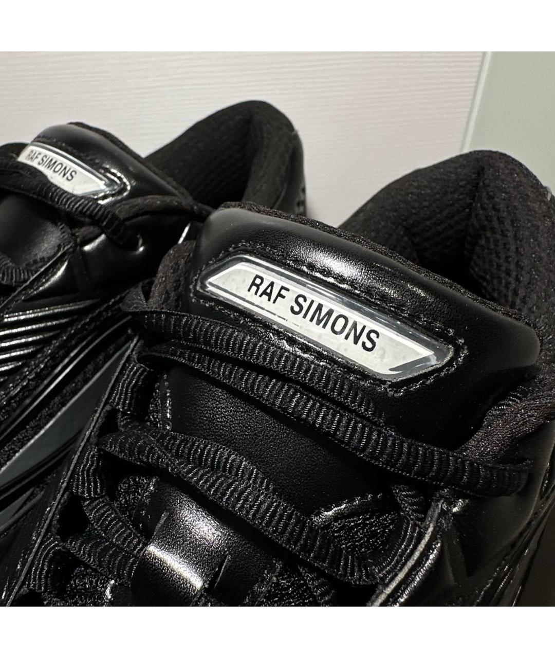 RAF SIMONS Черные кожаные низкие кроссовки / кеды, фото 3