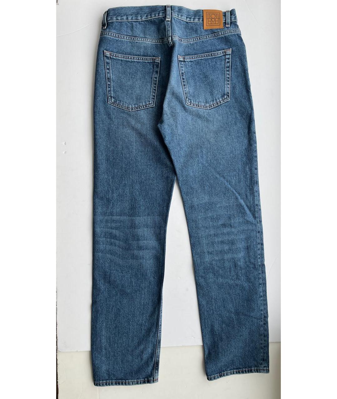TOTEME Синие хлопковые прямые джинсы, фото 2