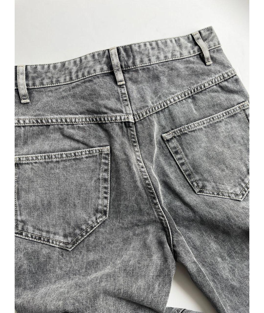 ISABEL MARANT ETOILE Серые хлопковые джинсы слим, фото 3
