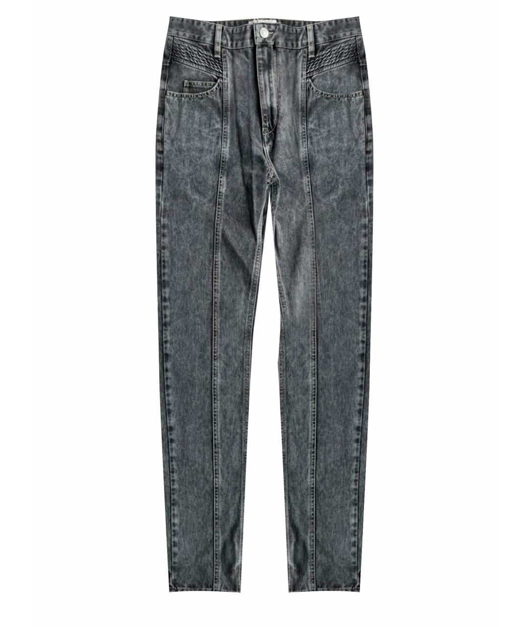 ISABEL MARANT ETOILE Серые хлопковые джинсы слим, фото 1