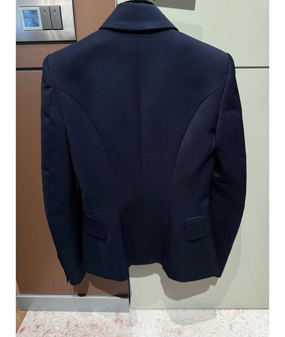 BALMAIN Синий шерстяной жакет/пиджак, фото 2