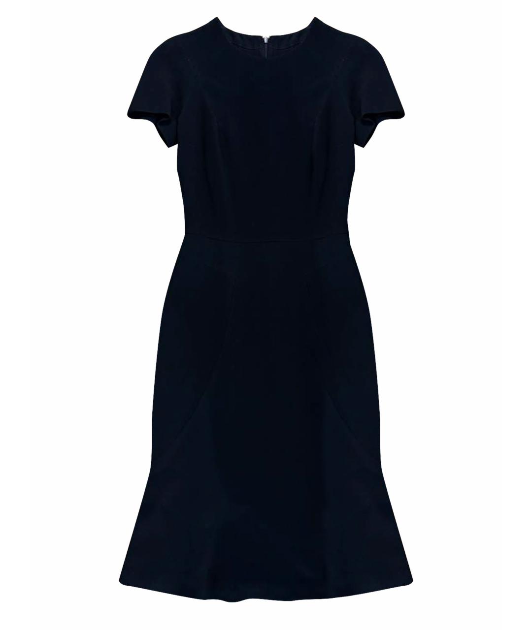 ALEXANDER MCQUEEN Черное вискозное повседневное платье, фото 1