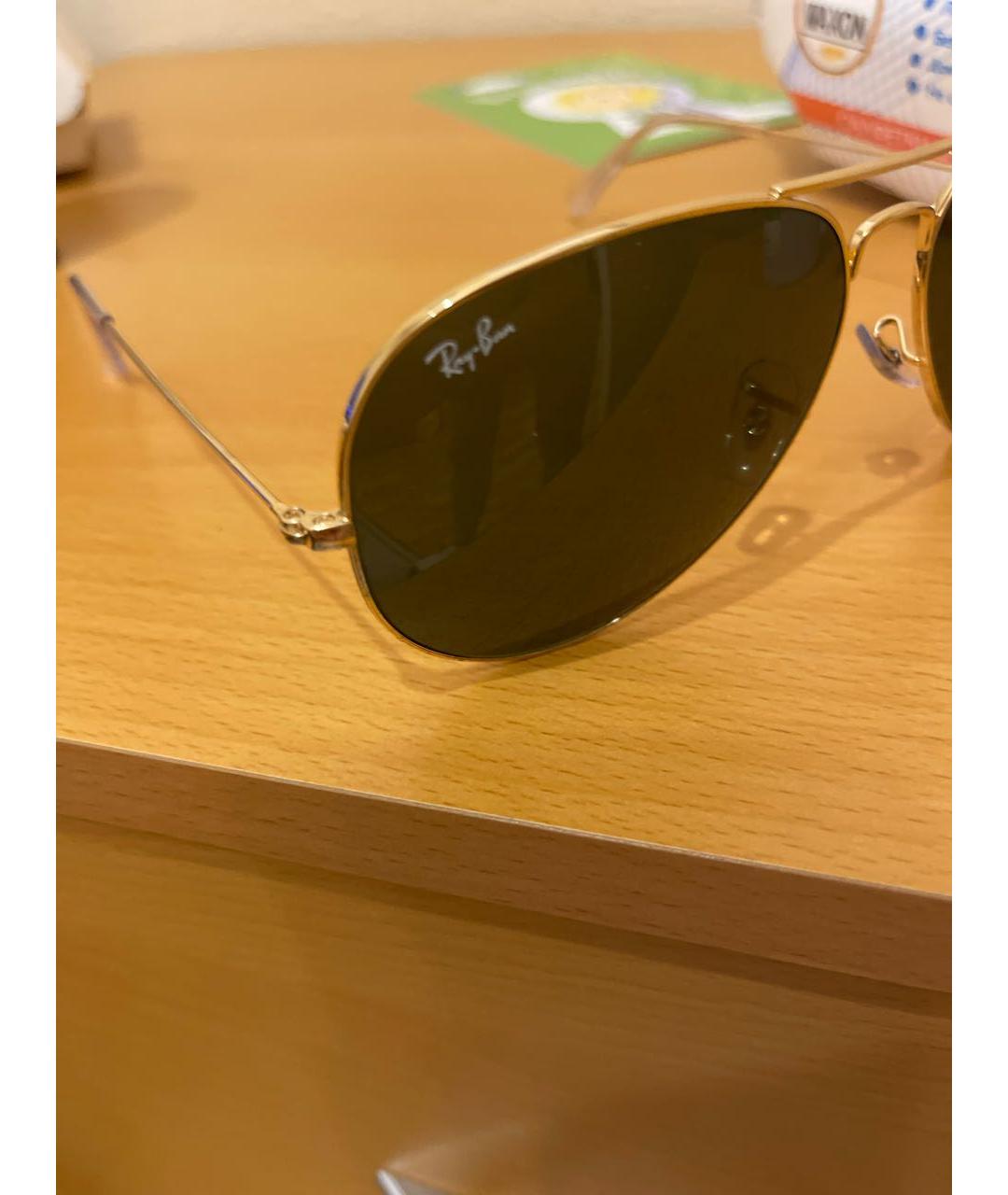 RAY BAN Серебряные металлические солнцезащитные очки, фото 3