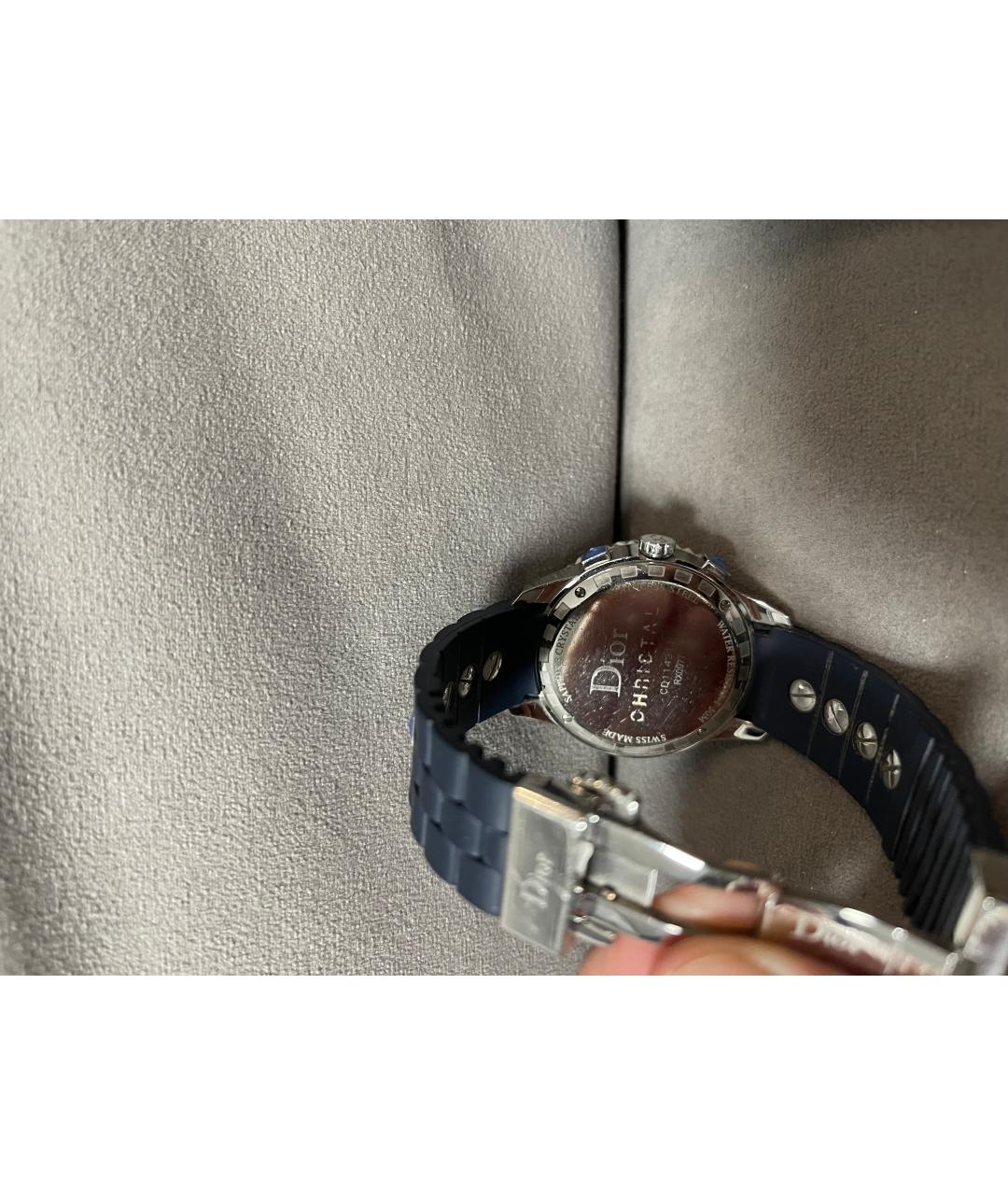 CHRISTIAN DIOR PRE-OWNED Синие металлические часы, фото 2