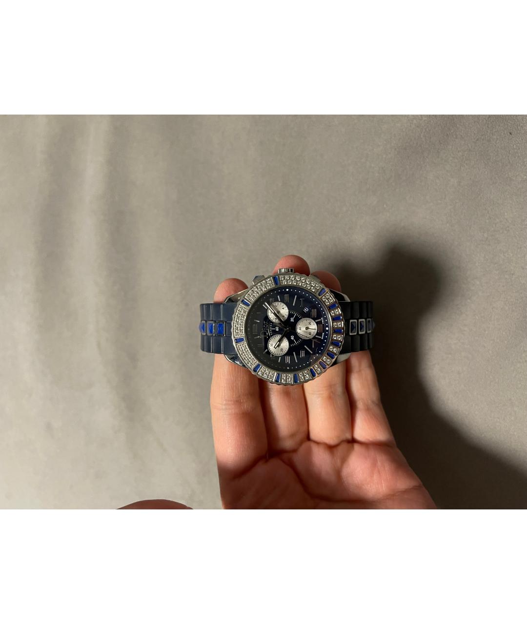 CHRISTIAN DIOR PRE-OWNED Синие металлические часы, фото 6