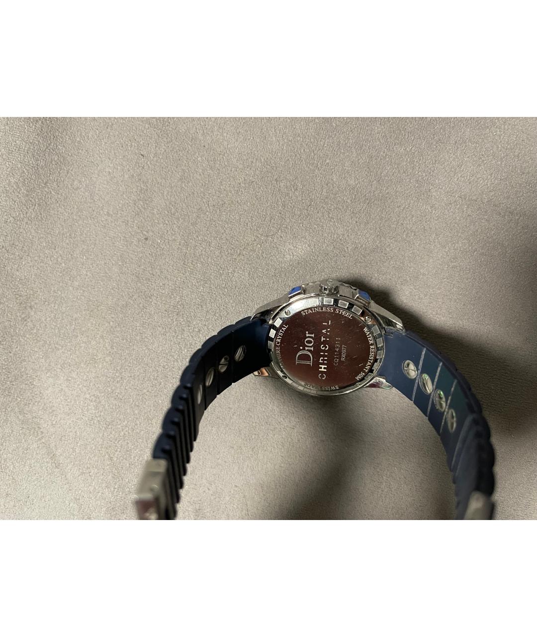 CHRISTIAN DIOR PRE-OWNED Синие металлические часы, фото 3