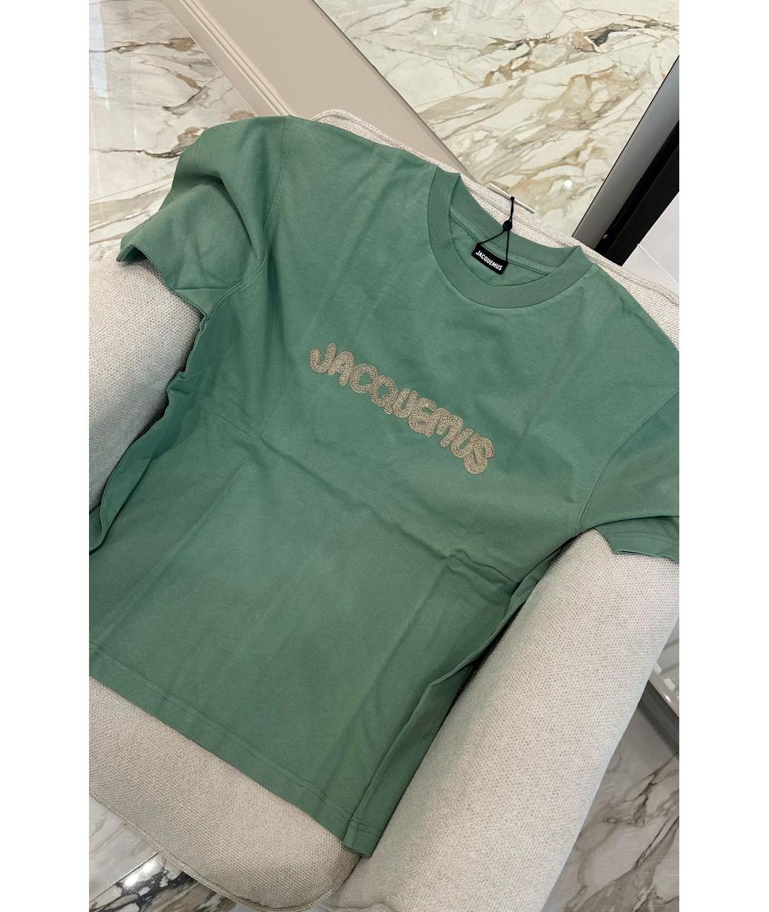 JACQUEMUS Зеленая футболка, фото 4