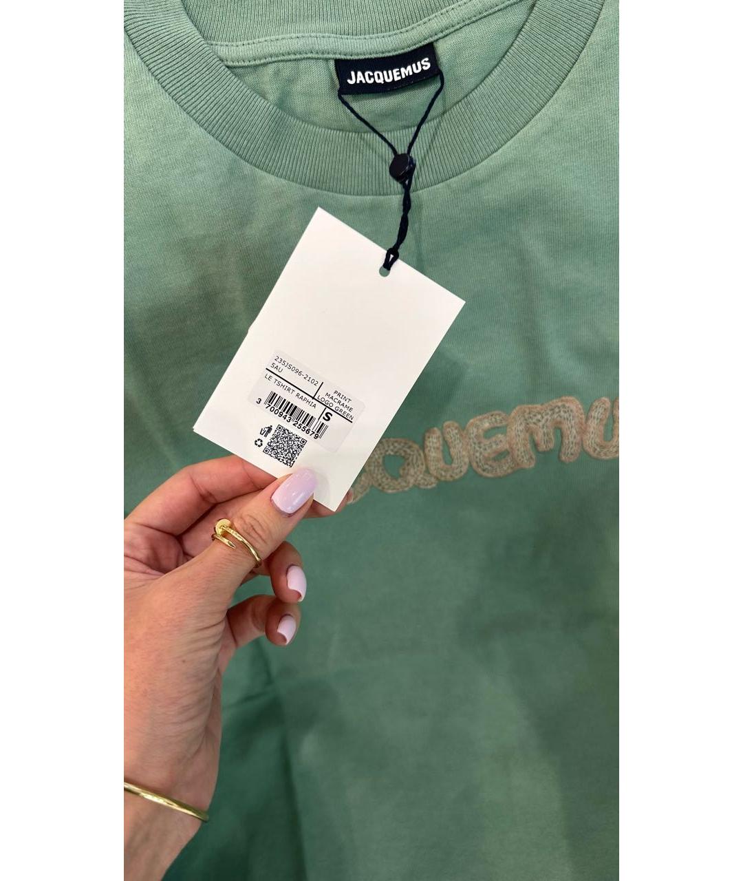 JACQUEMUS Зеленая футболка, фото 3