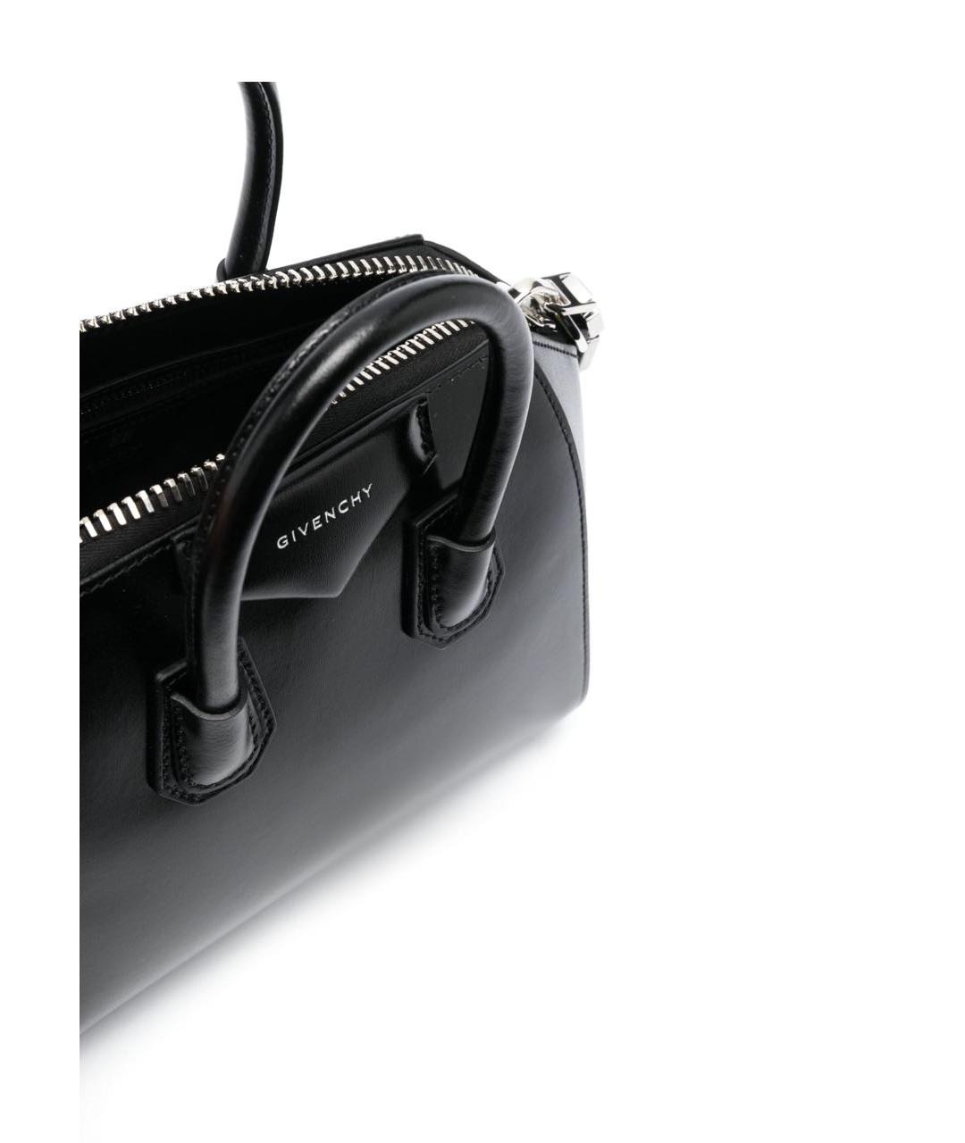 GIVENCHY Черная кожаная сумка с короткими ручками, фото 5