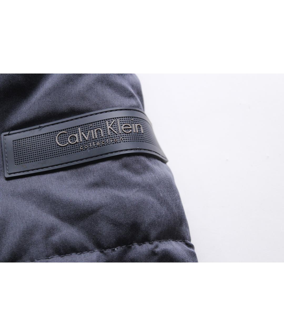 CALVIN KLEIN Темно-синяя полиэстеровая куртка, фото 6