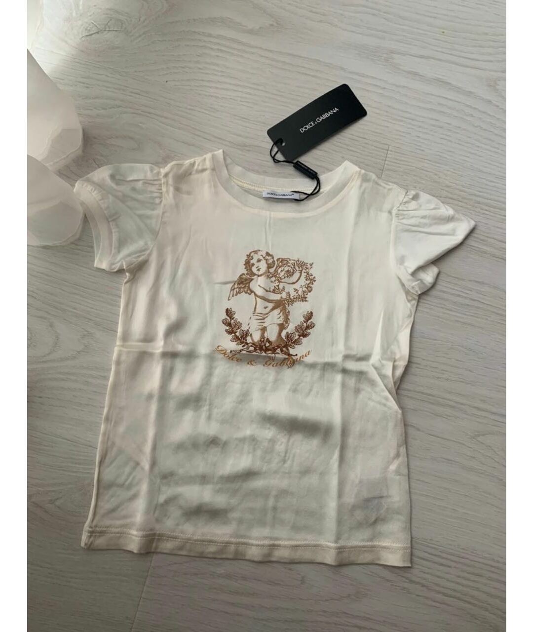 DOLCE&GABBANA Белый шелковый детская футболка / топ, фото 5