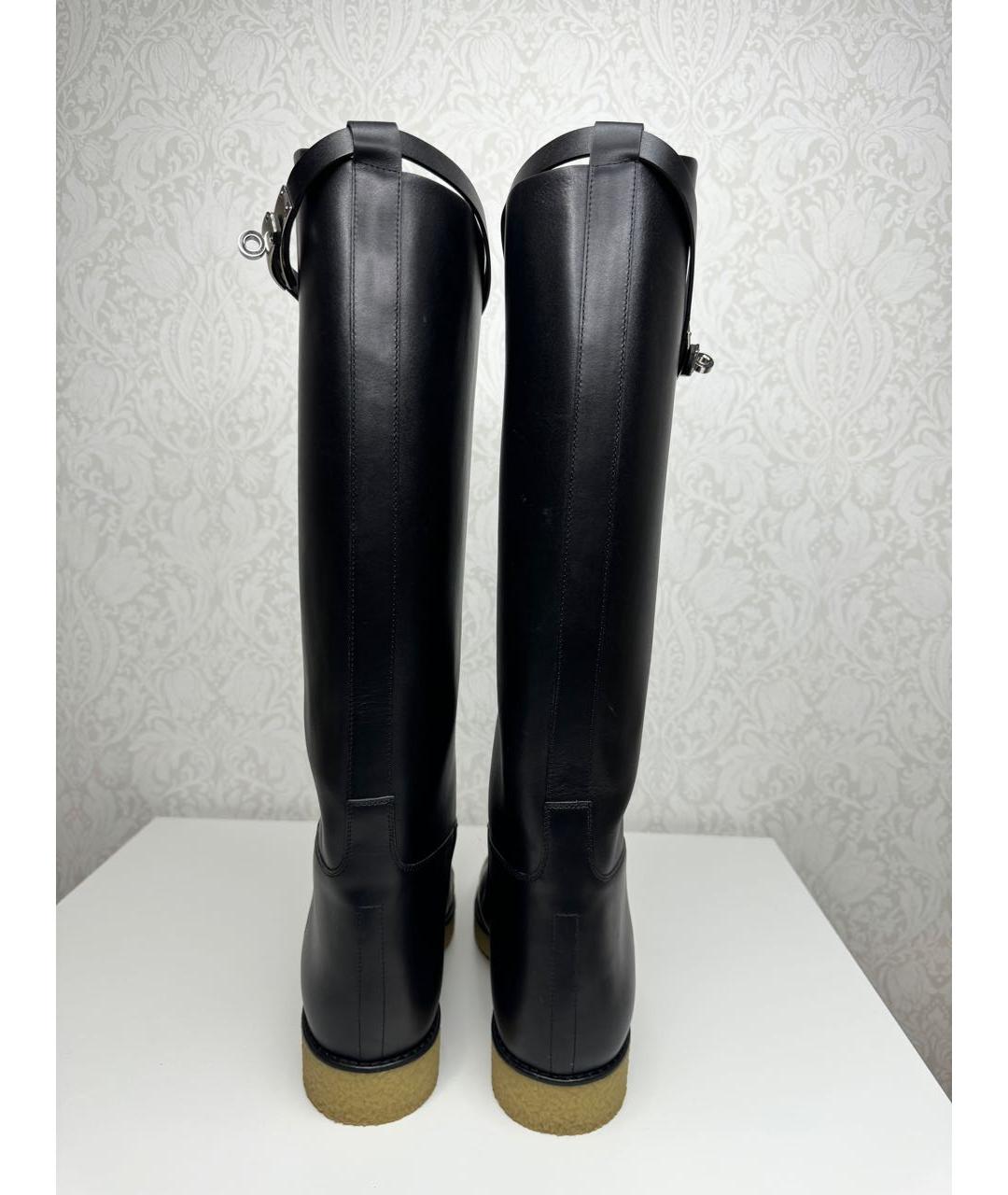 HERMES PRE-OWNED Черные кожаные сапоги, фото 7