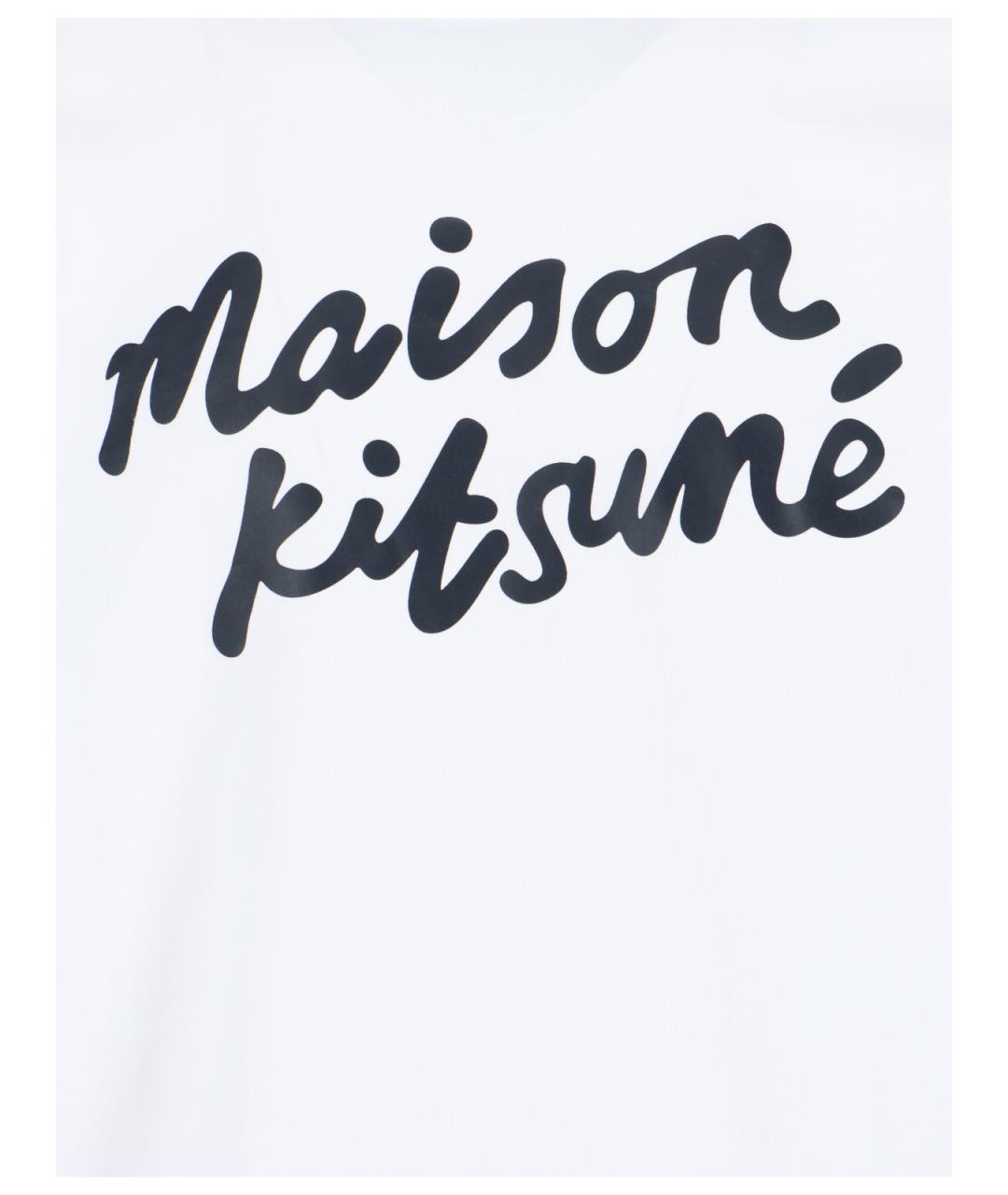 MAISON KITSUNE Белая вискозная футболка, фото 3