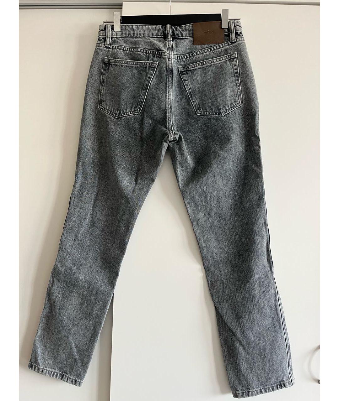 12 STOREEZ Антрацитовые хлопковые прямые джинсы, фото 2