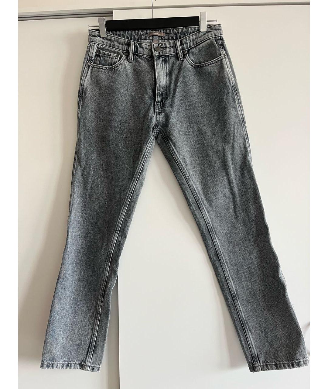 12 STOREEZ Антрацитовые хлопковые прямые джинсы, фото 6