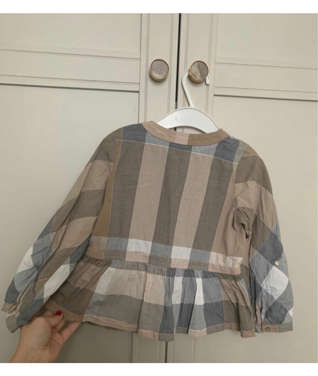 BURBERRY Мульти хлопковая блузка для девочек, фото 2