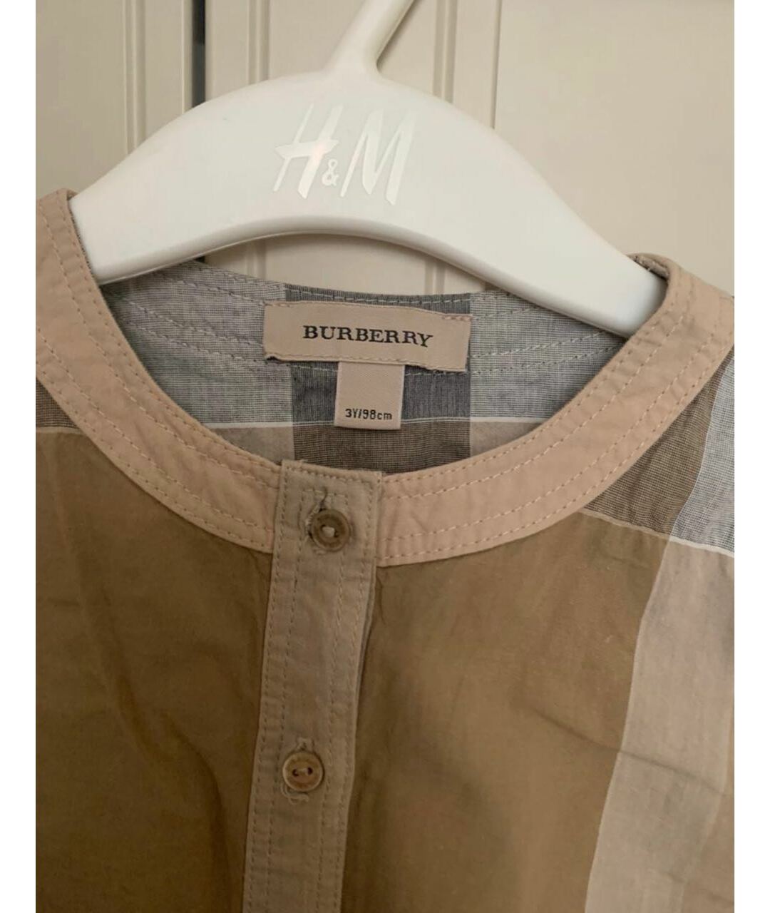 BURBERRY Мульти хлопковая блузка для девочек, фото 3