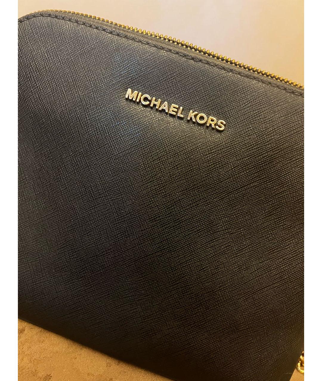 MICHAEL KORS Черная сумка через плечо из искусственной кожи, фото 3