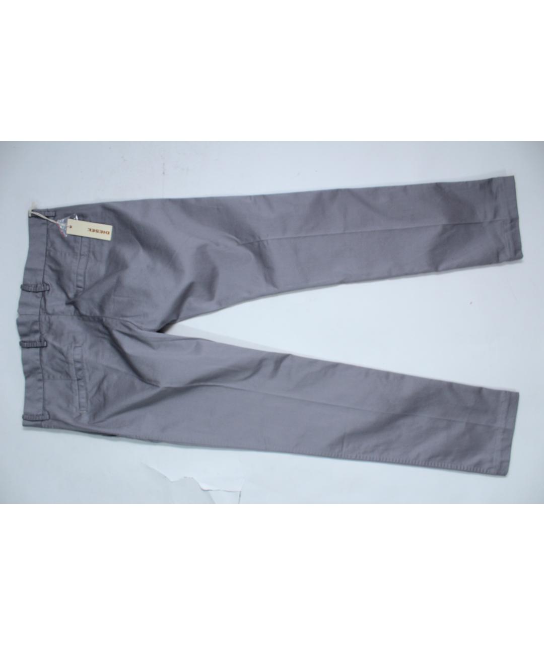 DIESEL Серые хлопко-эластановые брюки чинос, фото 9