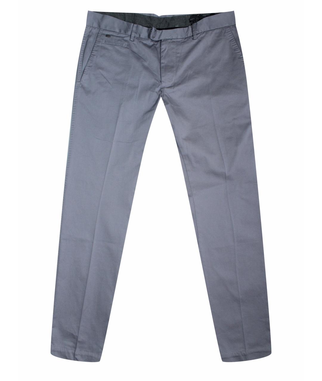 DIESEL Серые хлопко-эластановые брюки чинос, фото 1