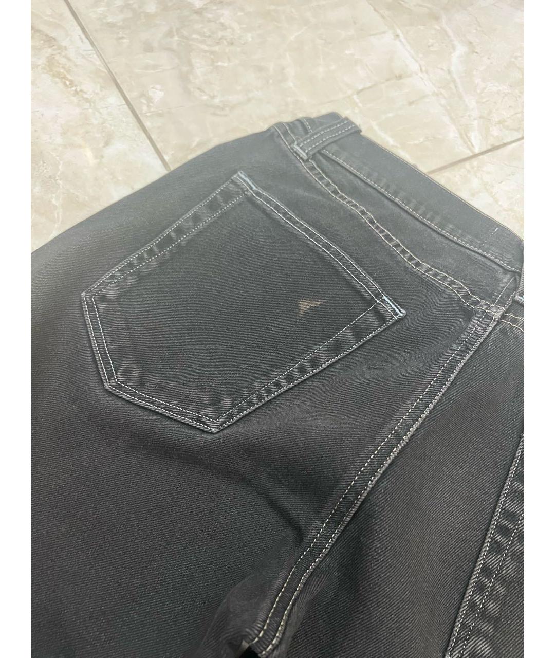 DOLCE&GABBANA Антрацитовые хлопко-эластановые прямые джинсы, фото 8