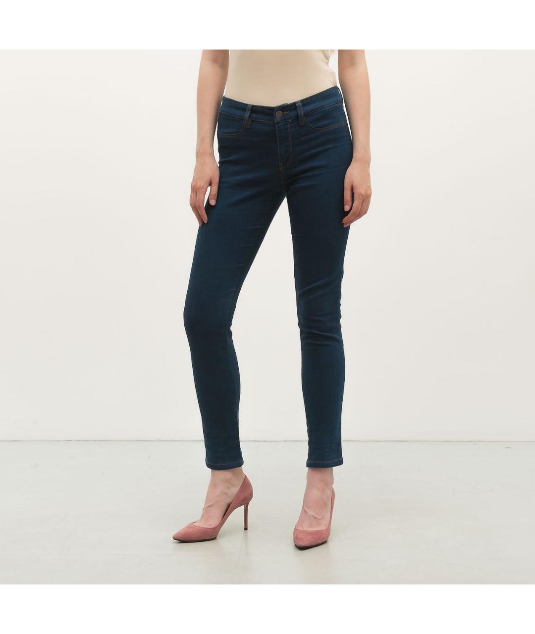 PRADA Темно-синие хлопко-эластановые джинсы слим, фото 5