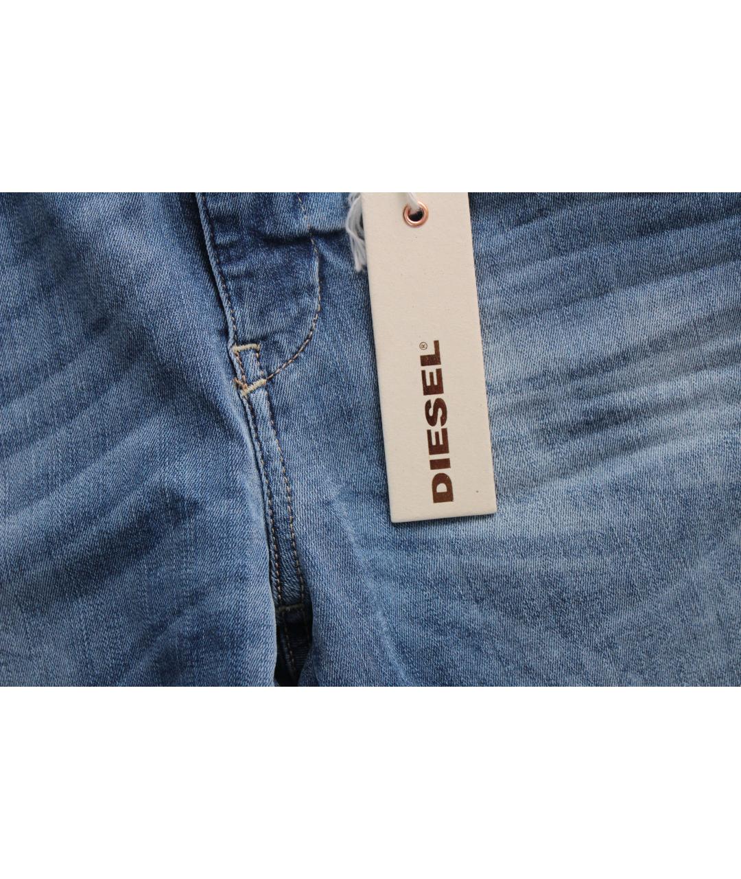 DIESEL Голубые хлопко-эластановые джинсы слим, фото 3