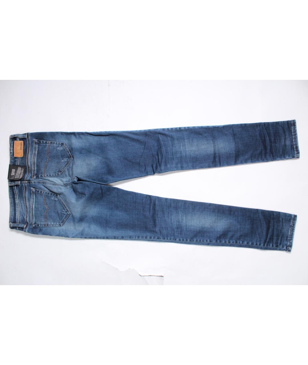 DIESEL Голубые хлопко-эластановые джинсы слим, фото 4