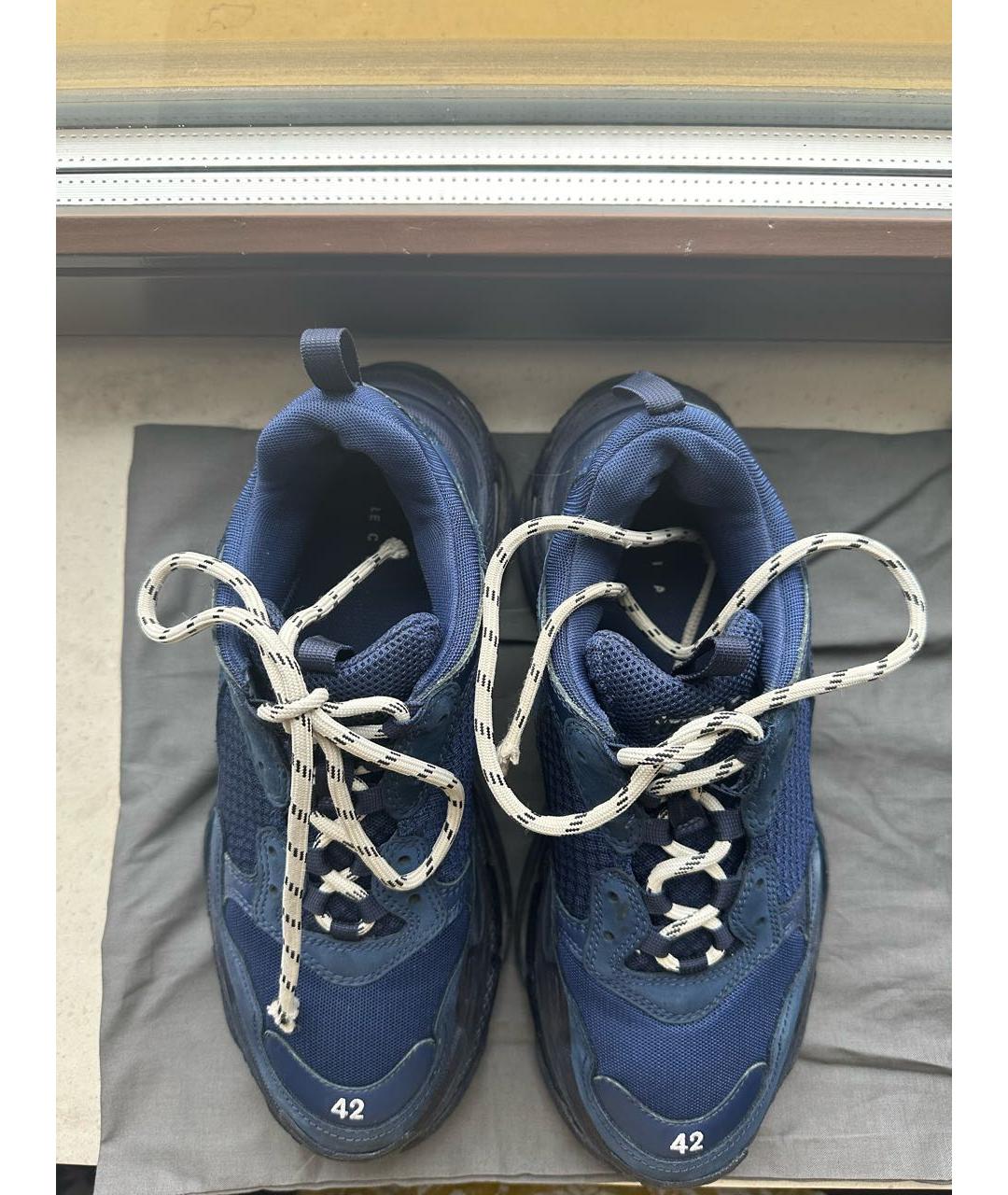 BALENCIAGA Синие низкие кроссовки / кеды, фото 2