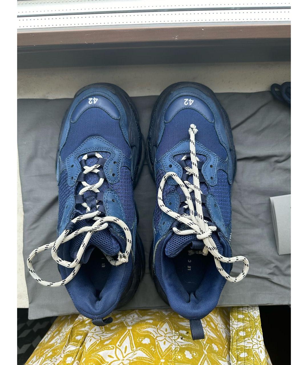 BALENCIAGA Синие низкие кроссовки / кеды, фото 3