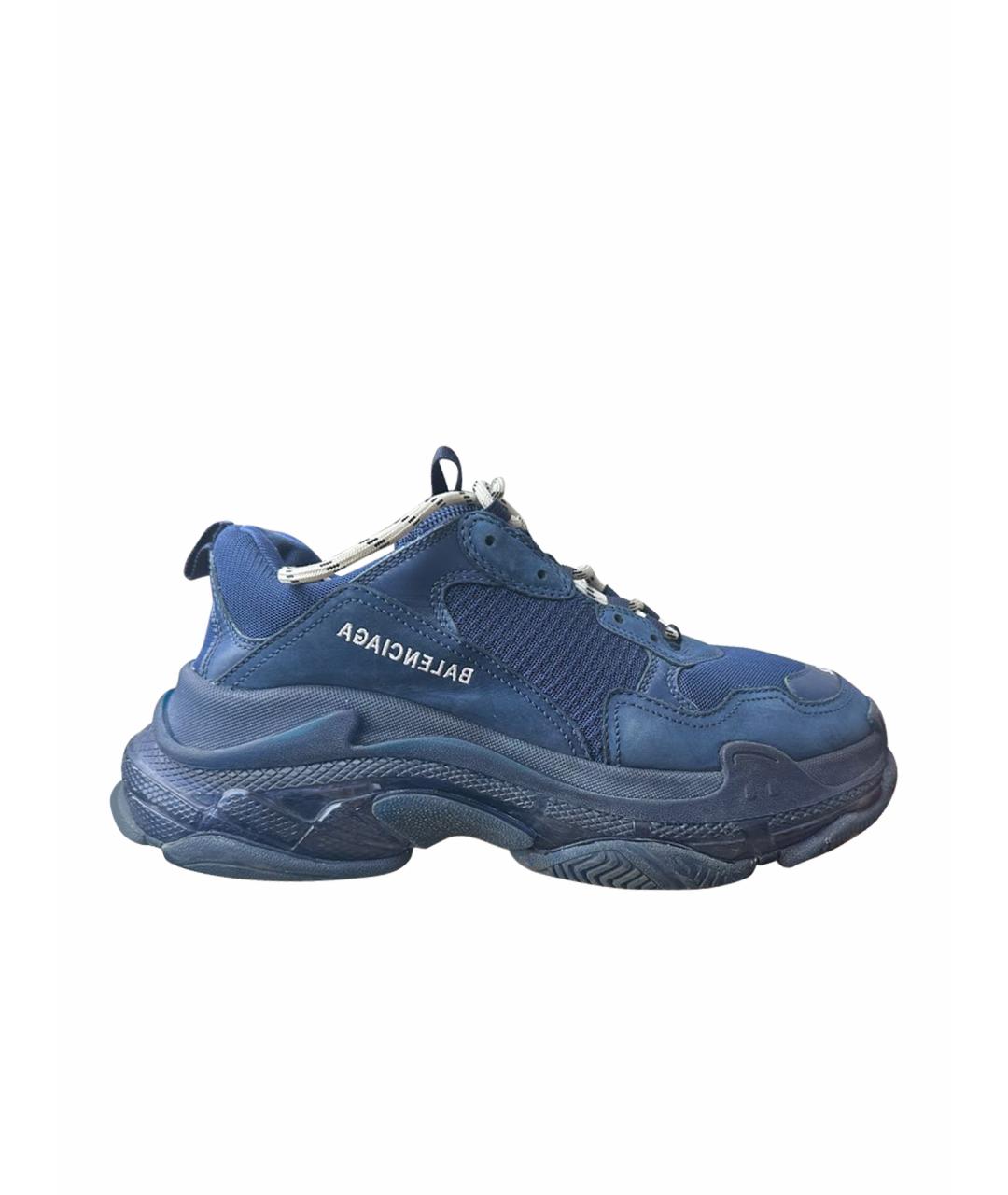 BALENCIAGA Синие низкие кроссовки / кеды, фото 1