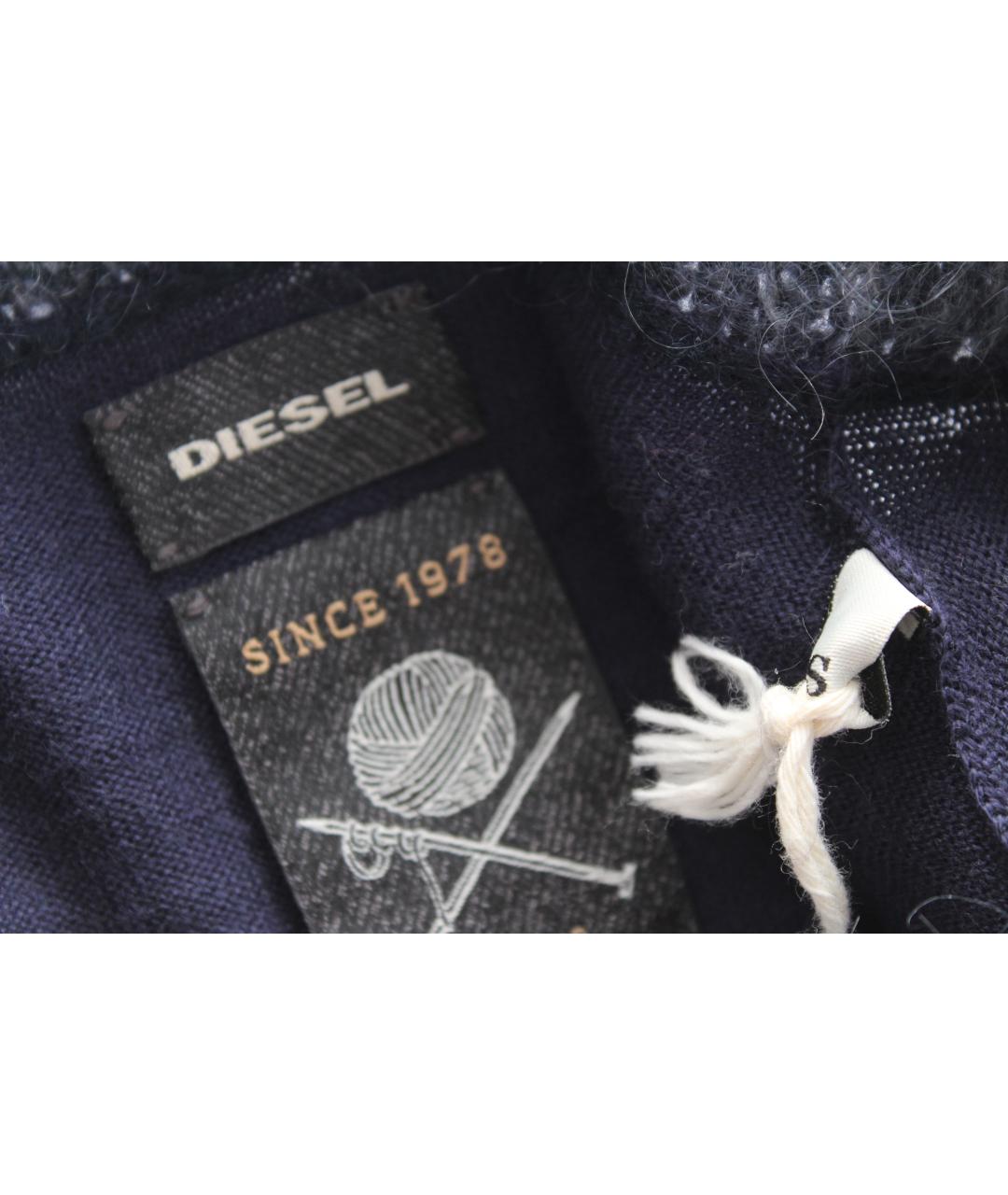 DIESEL Темно-синий шерстяной джемпер / свитер, фото 8
