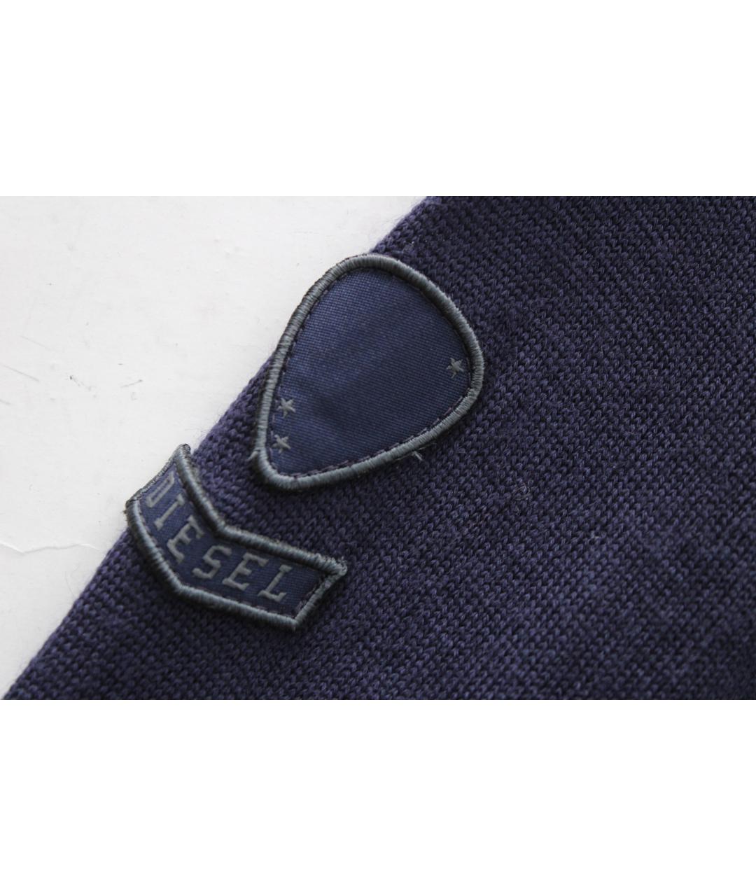 DIESEL Темно-синий шерстяной джемпер / свитер, фото 6