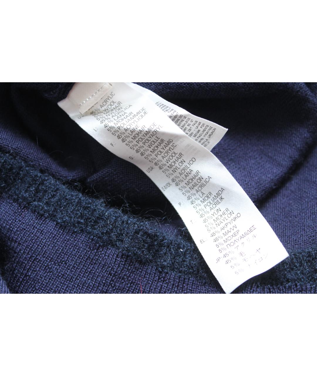 DIESEL Темно-синий шерстяной джемпер / свитер, фото 9
