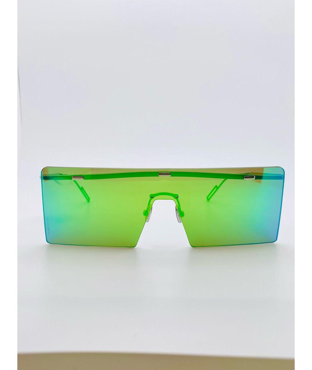 CHRISTIAN DIOR PRE-OWNED Салатовые пластиковые солнцезащитные очки, фото 9