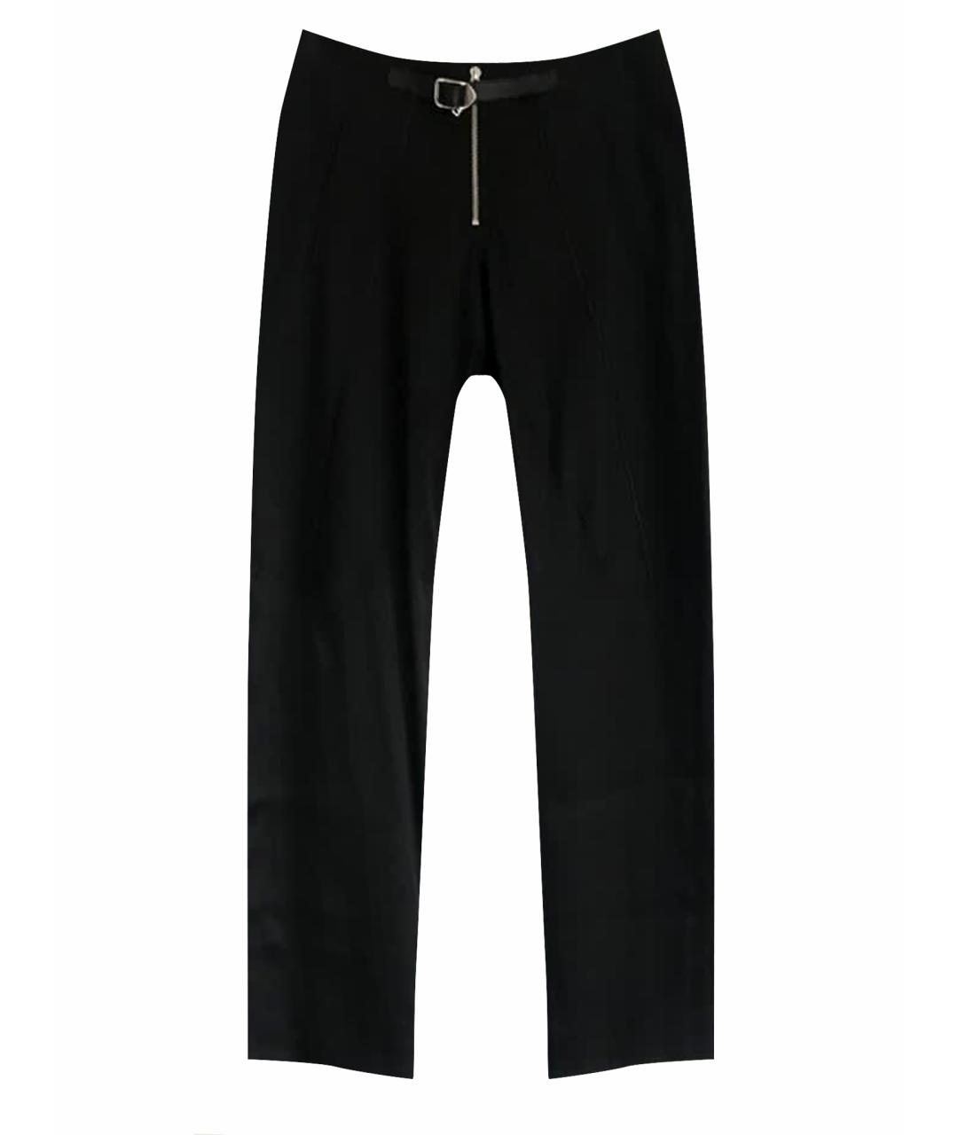 LOUIS VUITTON PRE-OWNED Черные шелковые брюки широкие, фото 1