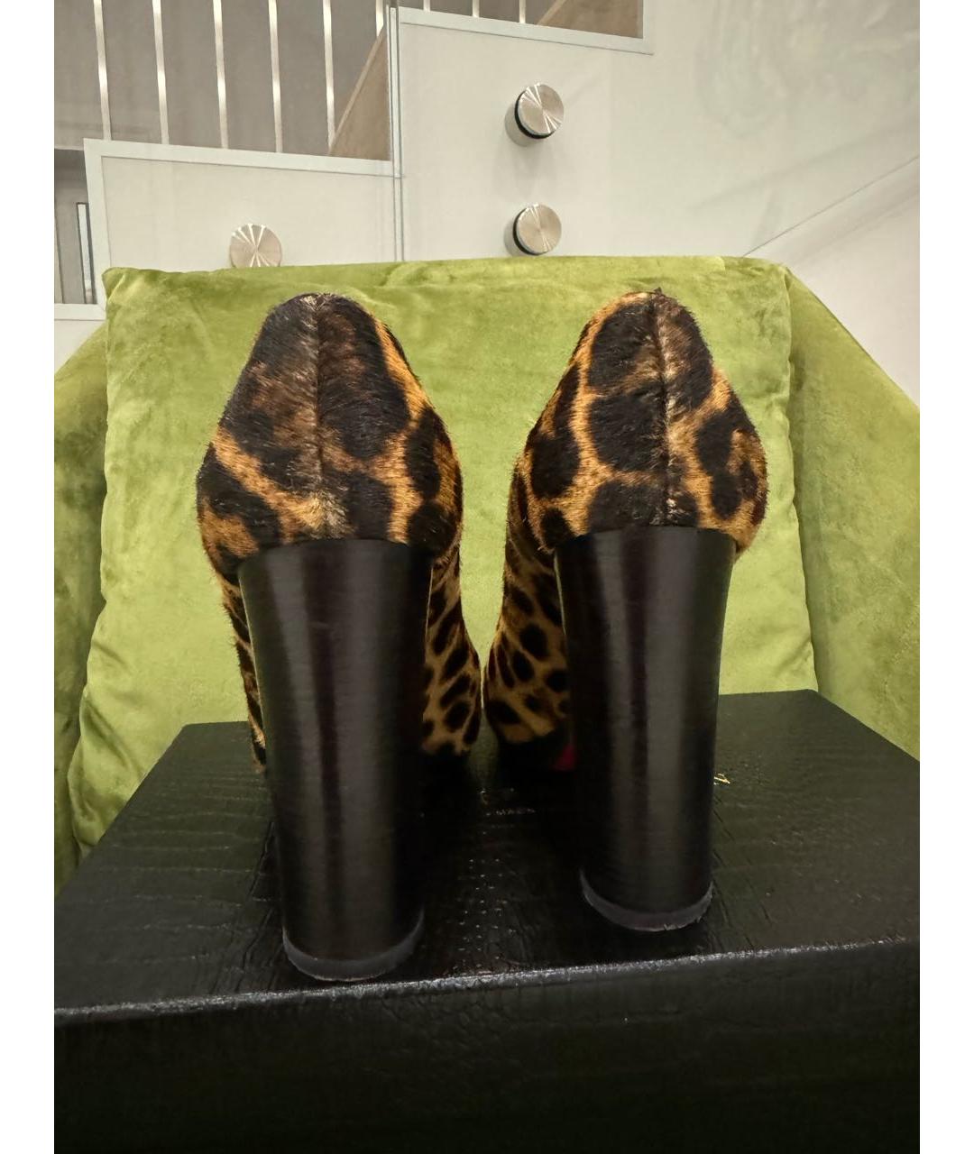 CHRISTIAN LOUBOUTIN Коричневые туфли из экзотической кожи, фото 5