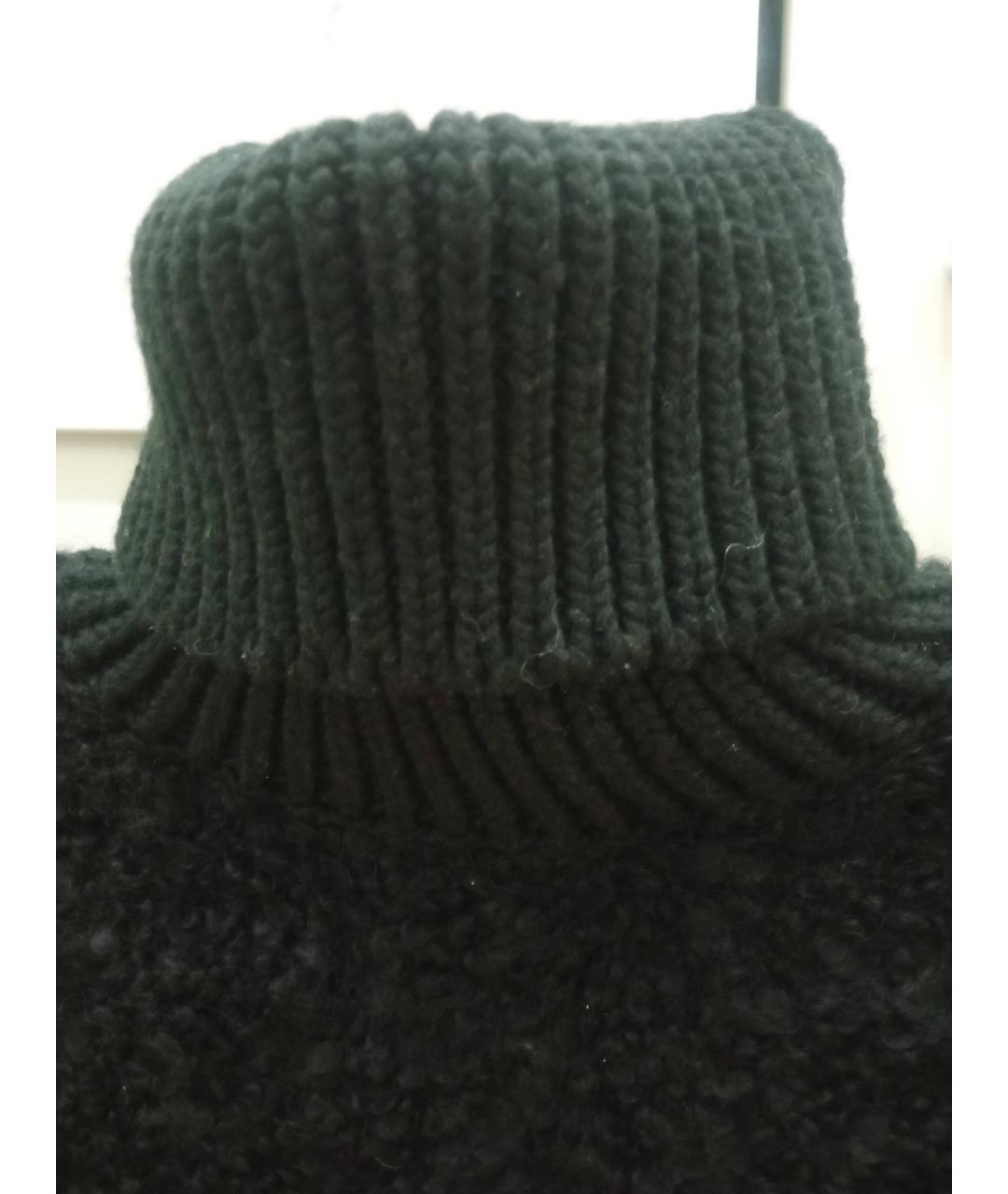 ELISABETTA FRANCHI Черный шерстяной джемпер / свитер, фото 2