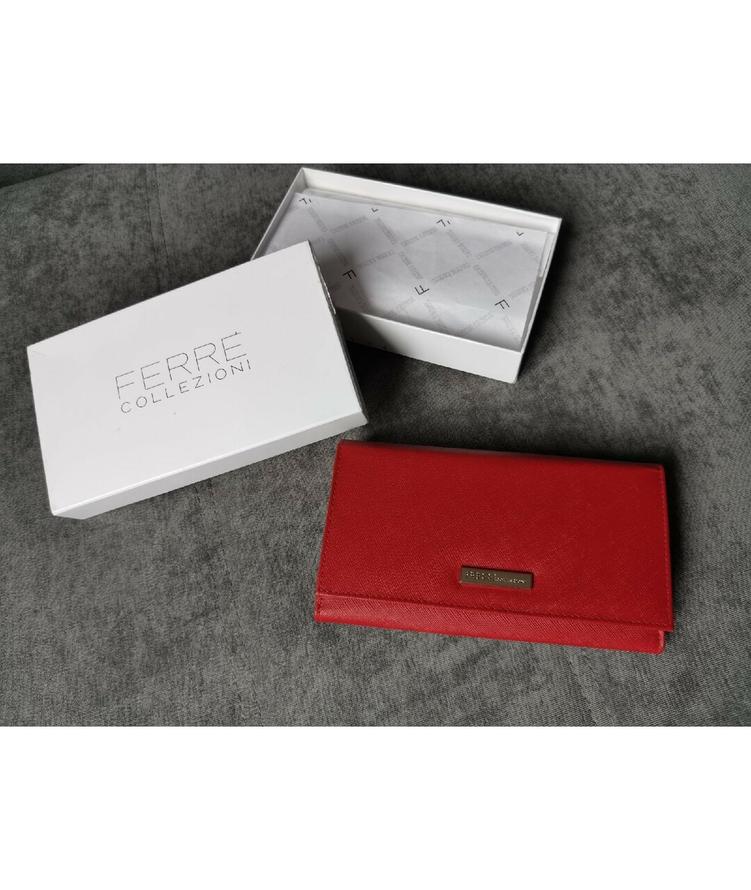 GIANFRANCO FERRE Красный кожаный кошелек, фото 2