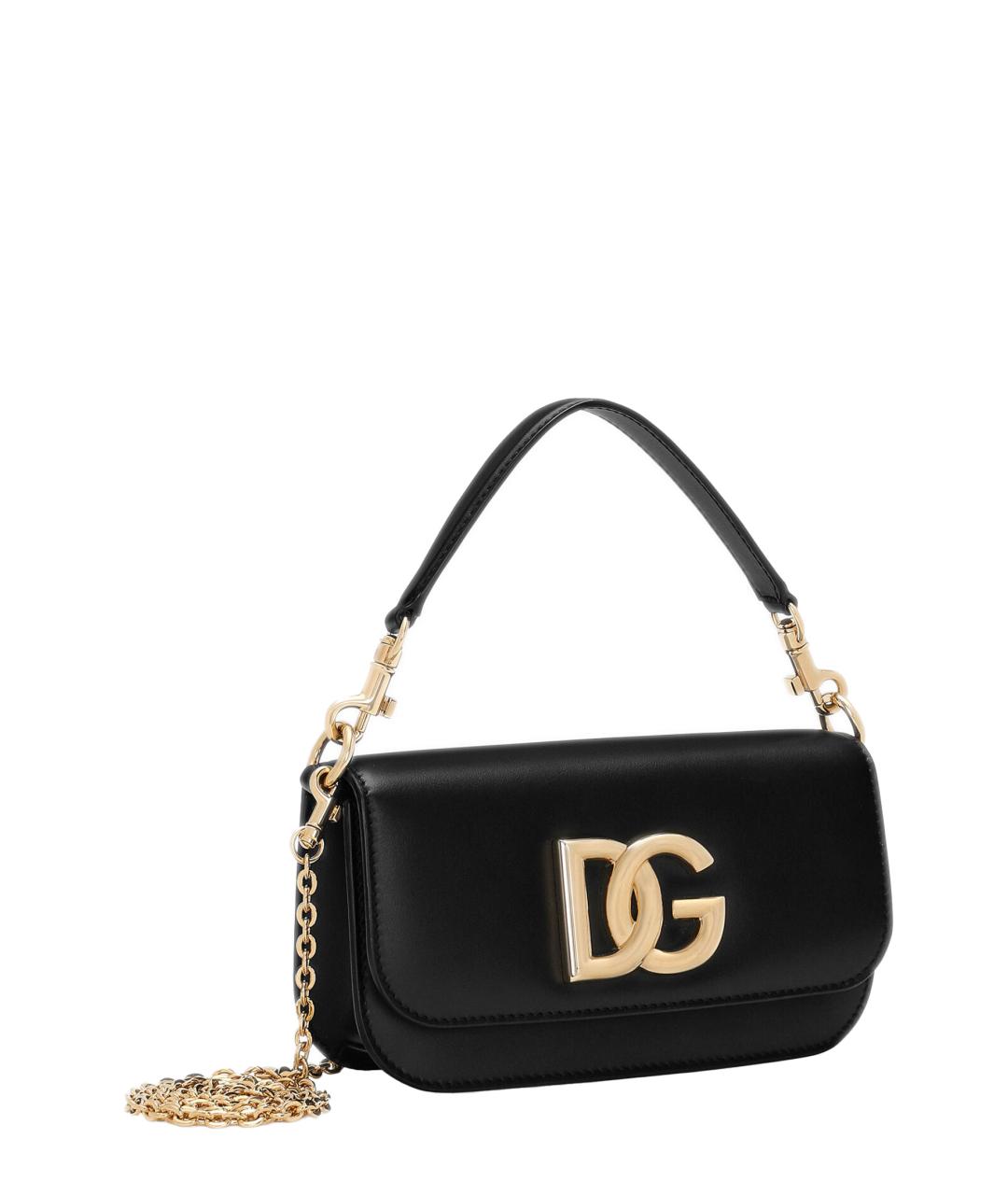 DOLCE&GABBANA Черная сумка с короткими ручками, фото 3