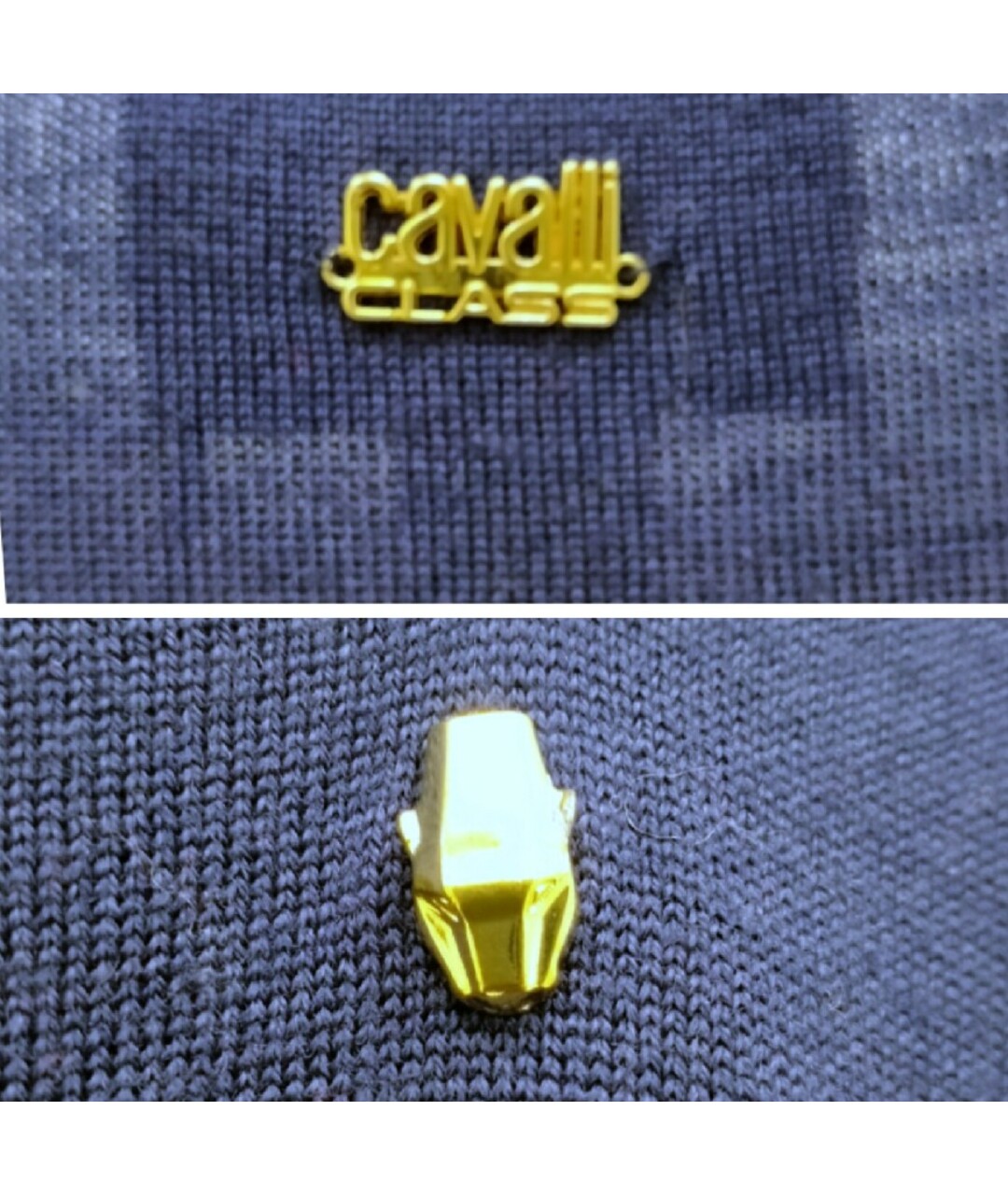 CAVALLI CLASS Синий шерстяной джемпер / свитер, фото 6