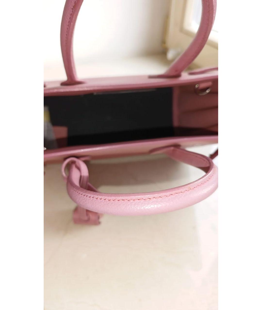 SAINT LAURENT Розовая сумка с короткими ручками, фото 3