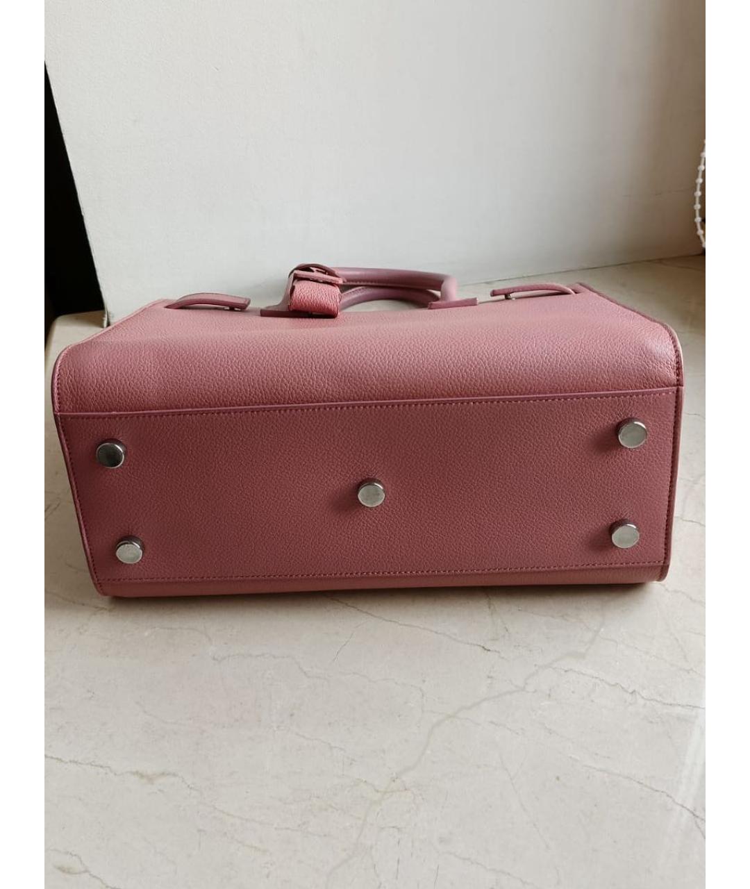 SAINT LAURENT Розовая сумка с короткими ручками, фото 4