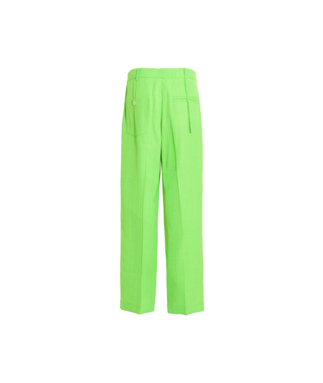 JACQUEMUS Зеленые прямые брюки, фото 5