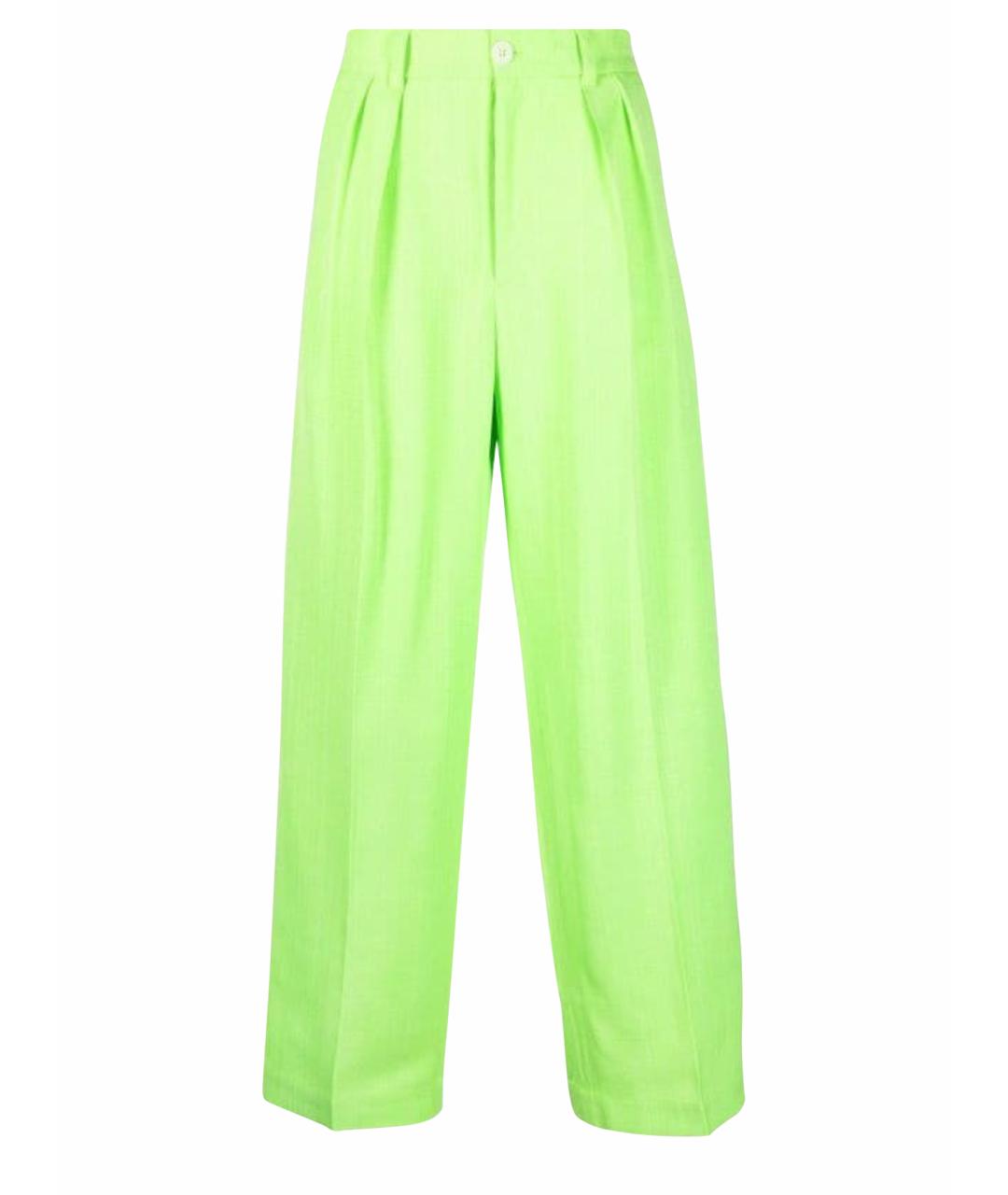 JACQUEMUS Зеленые прямые брюки, фото 1