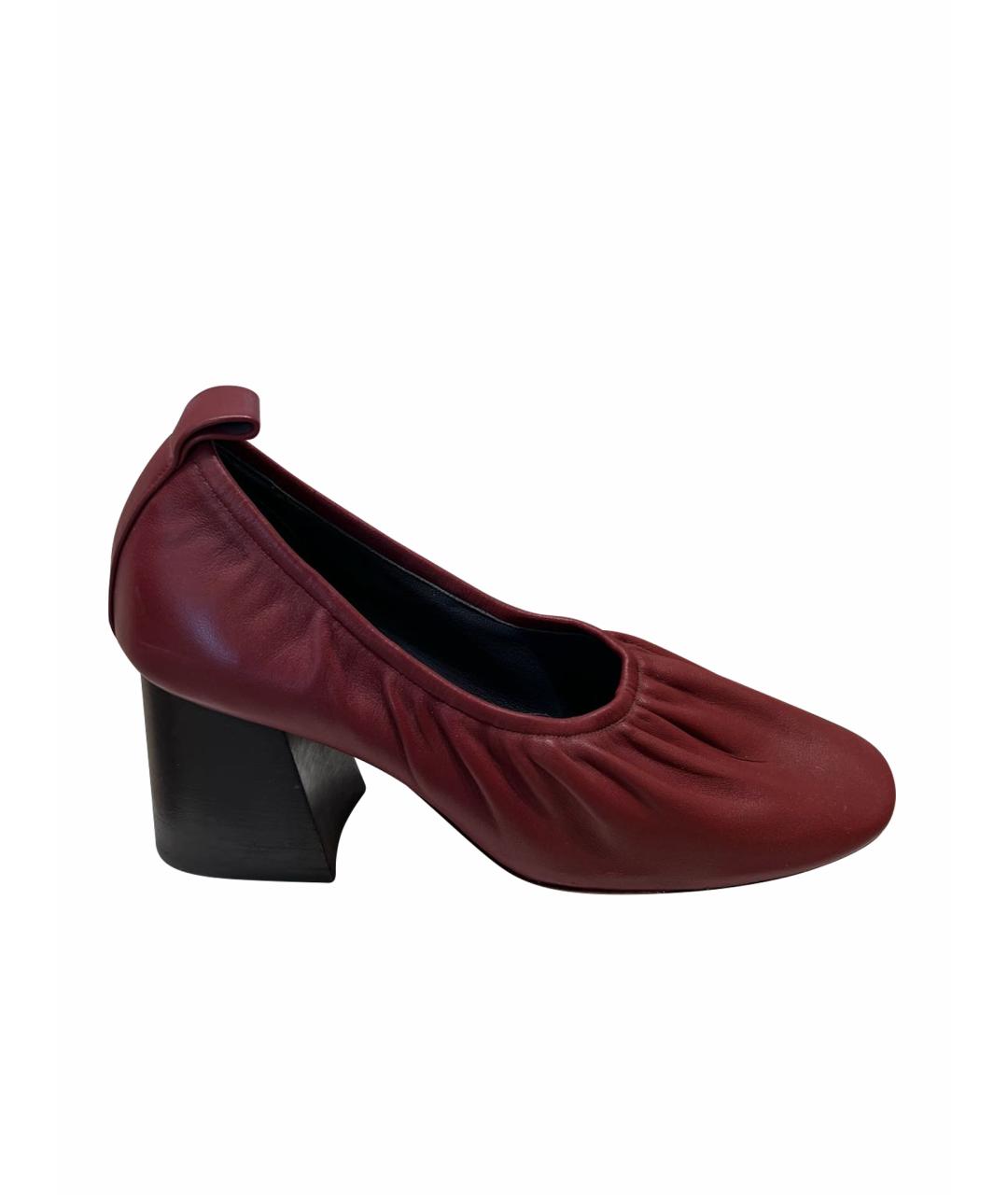 CELINE PRE-OWNED Бордовые кожаные туфли, фото 1