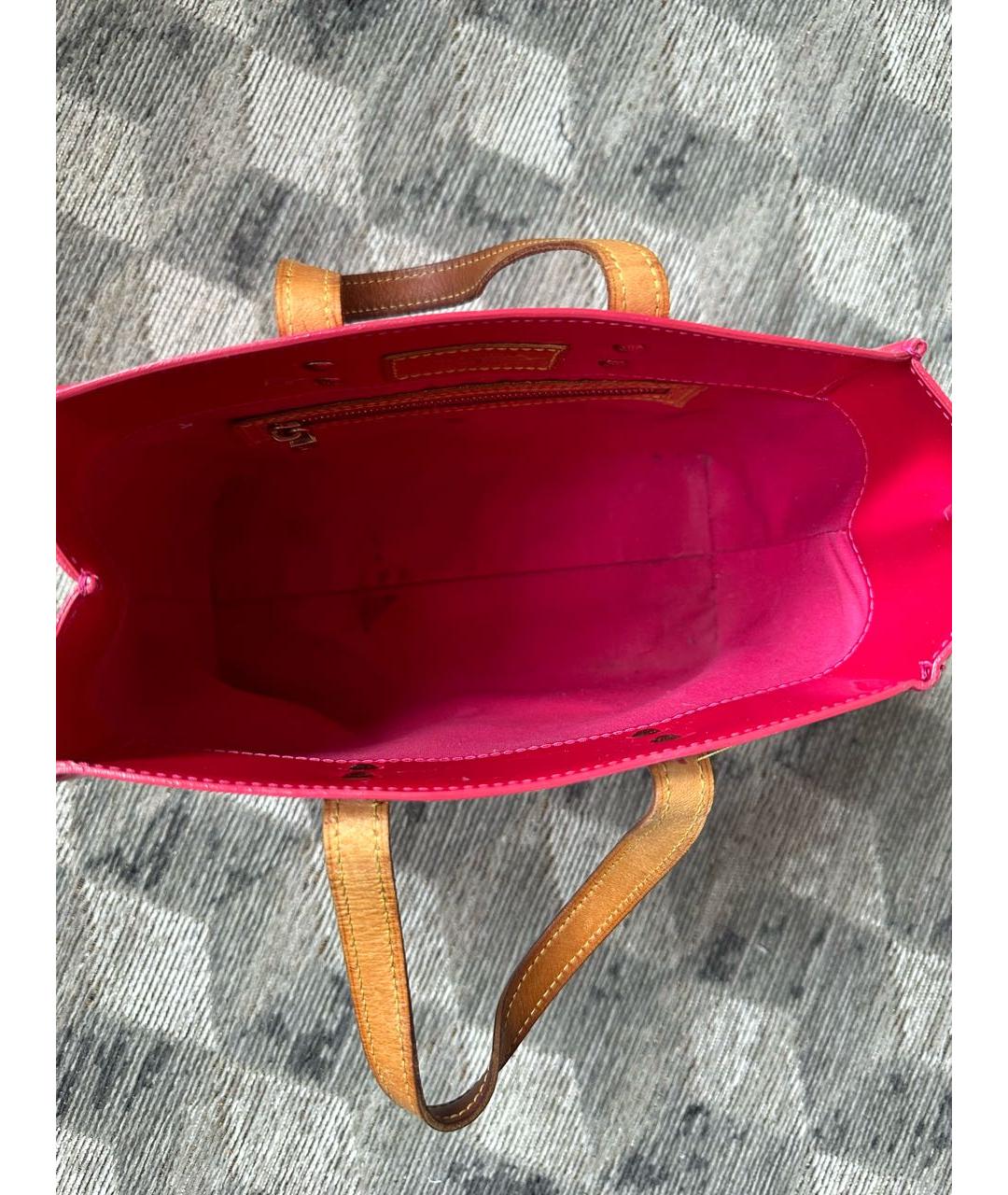 LOUIS VUITTON PRE-OWNED Розовая сумка с короткими ручками из лакированной кожи, фото 6